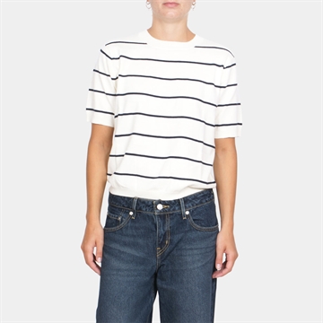 Grunt Ferro s/s Bas Knit Stripe Off White